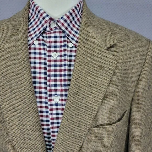 Chereskin Men's Sport Coat Blazer Two Button‎ Brown Camel Hair Size 46R